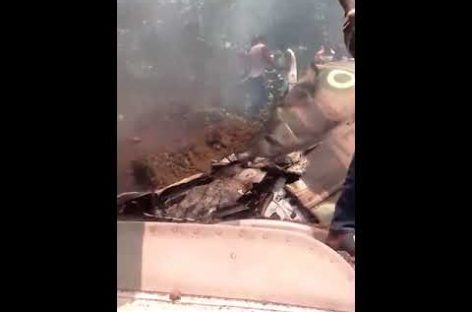 Footage Of Nigeria Air Force Plane Crash