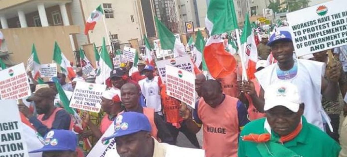 Nigige must go: Labour protests in Abuja