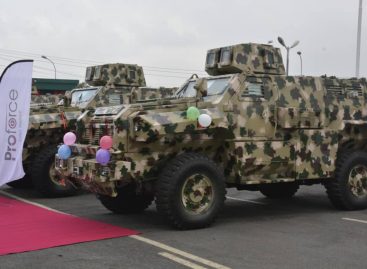 Nigeria Army unveils four Mine Resistant Anti Ambush Protected Vehicles