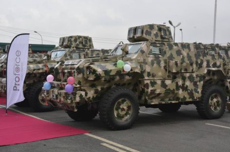 Nigeria Army unveils four Mine Resistant Anti Ambush Protected Vehicles