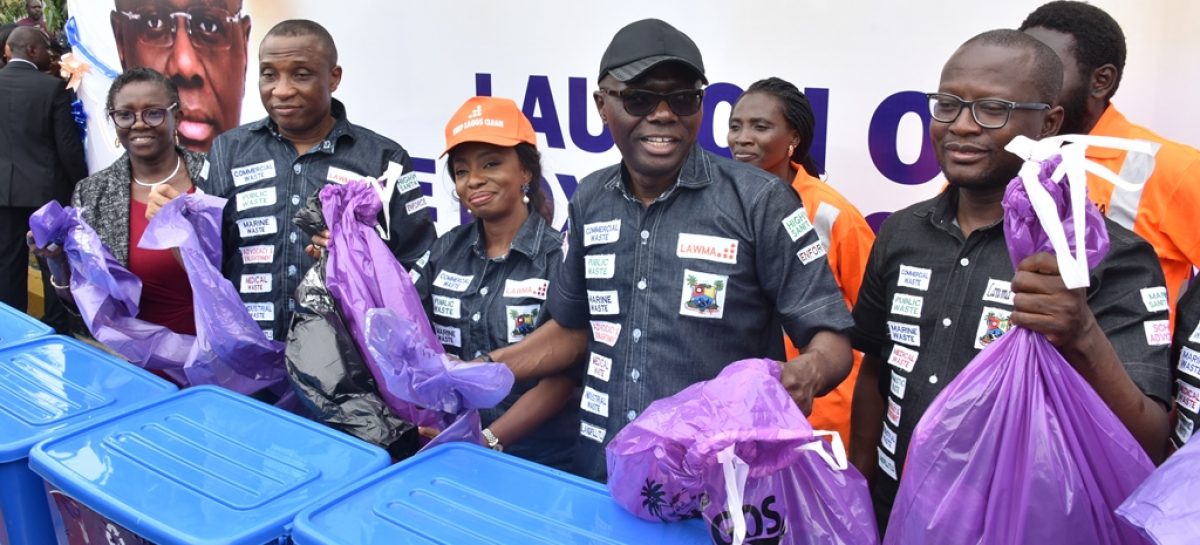 (Pix)Cleaner Lagos: Sanwo-Olu unveils Blue Box Programme for waste sorting