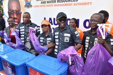 (Pix)Cleaner Lagos: Sanwo-Olu unveils Blue Box Programme for waste sorting