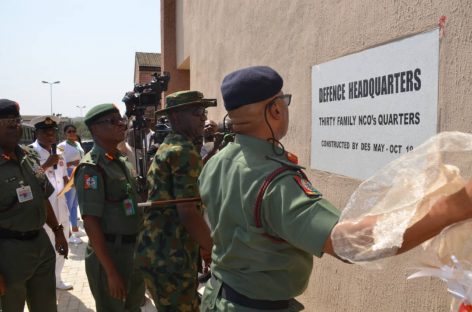 DHQ Commissions Residential Quarters For Non Commission Officers in Abuja