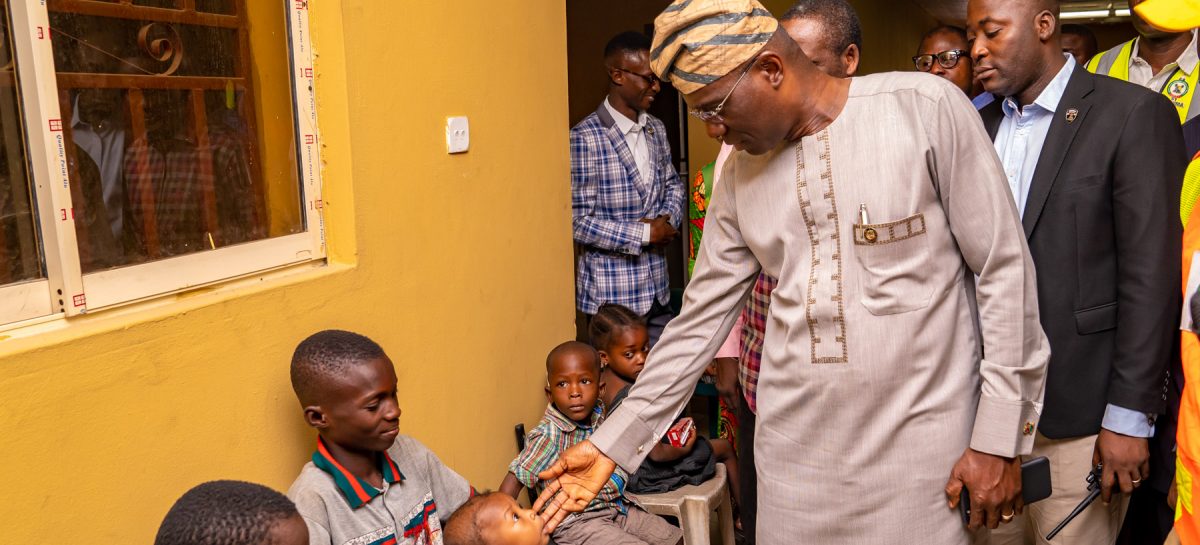 ABULE-EGBA EXPLOSION: SANWO-OLU VISITS VICTIMS AT RELIEF CAMP