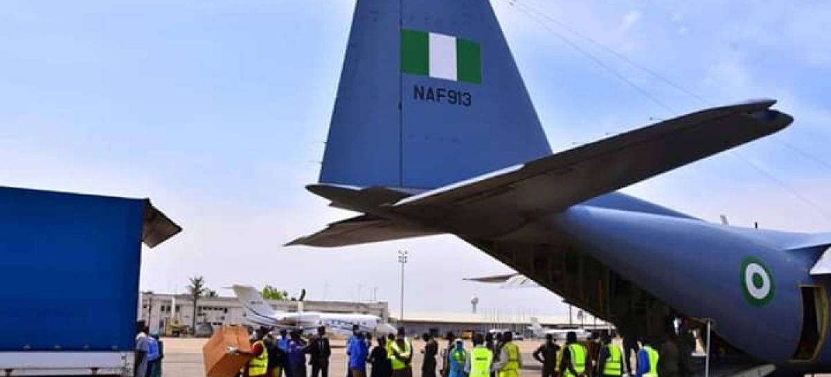 COVID-19: NIGERIAN AIR FORCE AIRLIFTS MEDICAL MATERIALS FROM LAGOS TO ABUJA