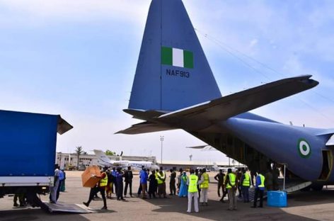COVID-19: NIGERIAN AIR FORCE AIRLIFTS MEDICAL MATERIALS FROM LAGOS TO ABUJA