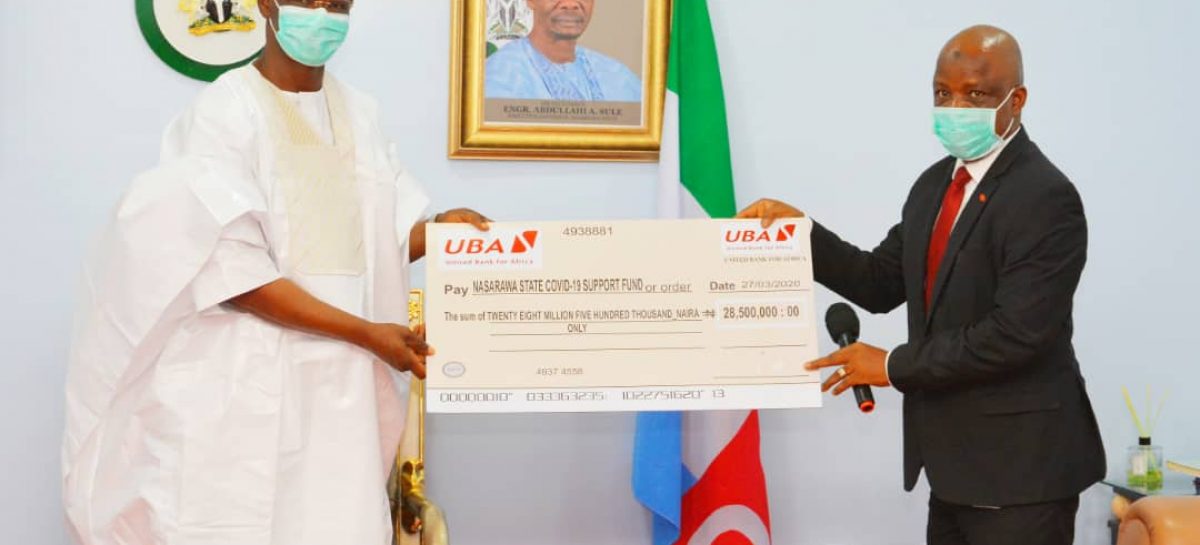 COVID-19: UBA donates N28.5m to Nasarawa