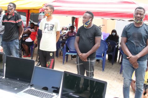 ﻿POLICE PARADE 24 CYBERCRIME SUSPECTS INCLUDING ONE FEMALE