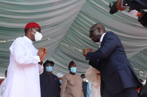 Okowa congratulates Obaseki on assumption for second term