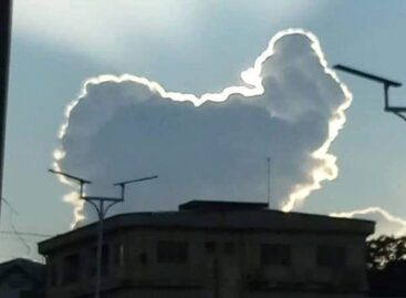 Map of Nigeria Seen In The Cloud In Plateau State