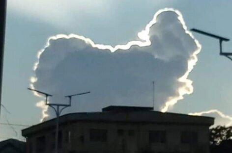 Map of Nigeria Seen In The Cloud In Plateau State