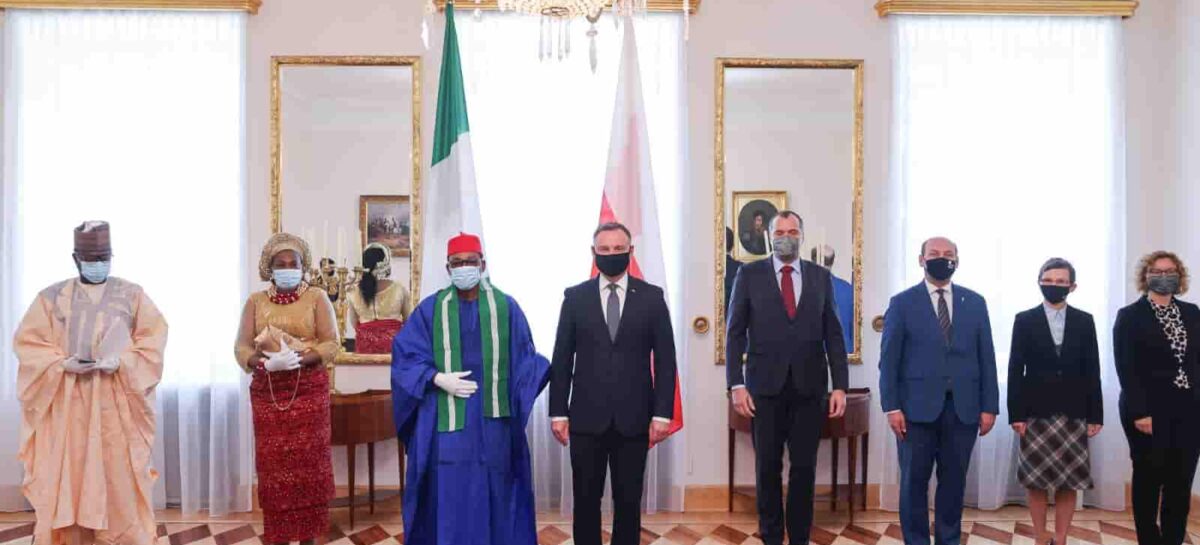 Major General Christian Ugwu (Rtd) presents letters of credence to President of Poland