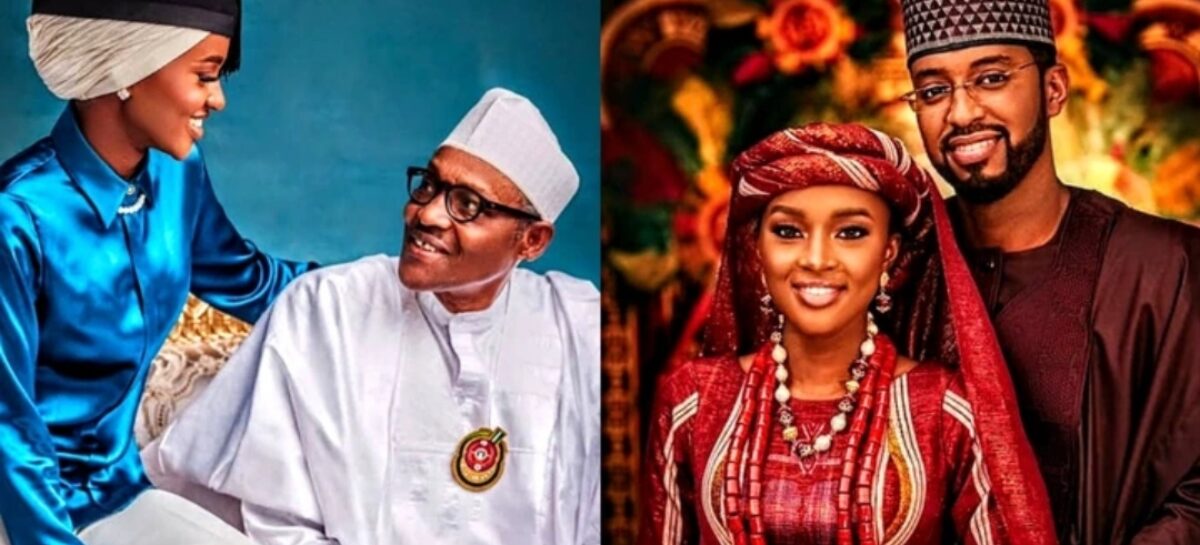 “Happy 1st My Love” -Buhari’s Daughter Says As She & Her Husband Celebrates 1 Year In Marriage