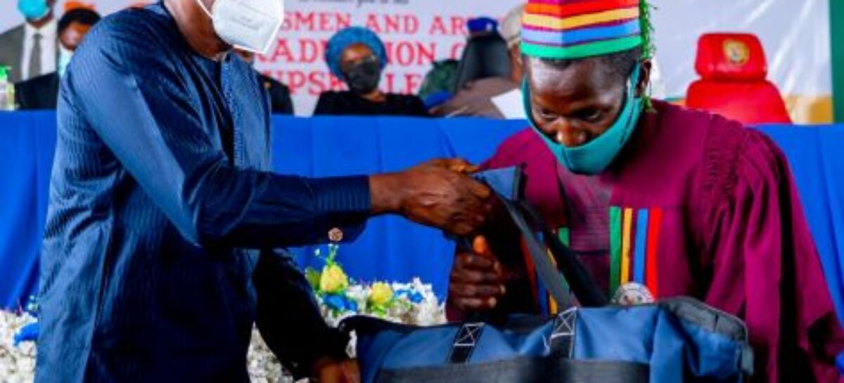 Sanwo-Olu empowers artisans with modern work tools, as Lagos graduates 2,000 in up-skill programme