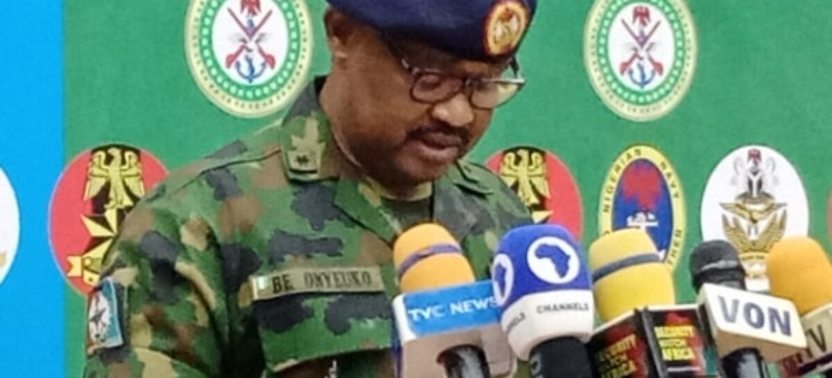 Full text of DHQ’s speech on Nigerian troops battle against insurgents, bandits and kidnappers