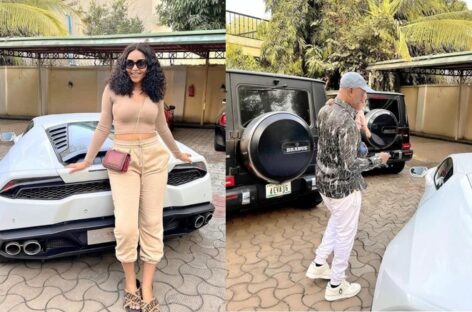 Regina Daniels And Her Husband Show Off Their Expensive Car Garage Online (PHOTOS)