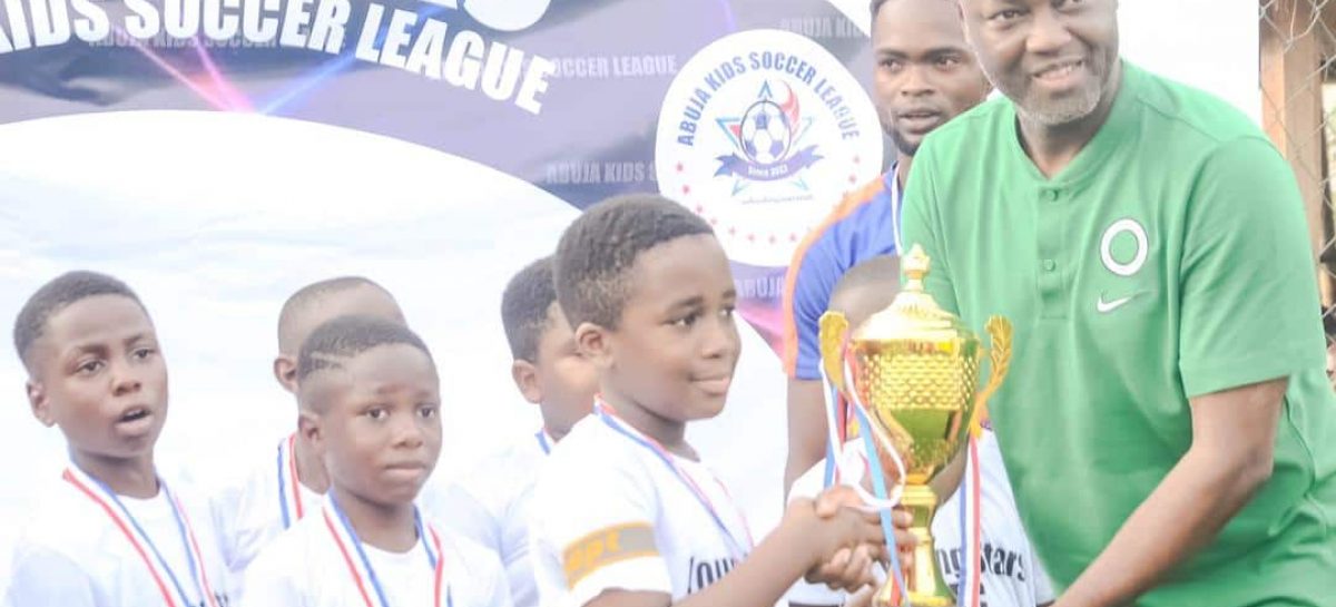 Abuja Kids Soccer League, (AKSL: Sports Minister praises former International, Ajilore