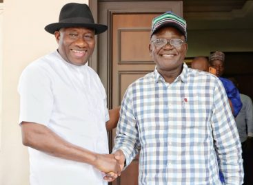 Ortom visits former President, Jonathan
