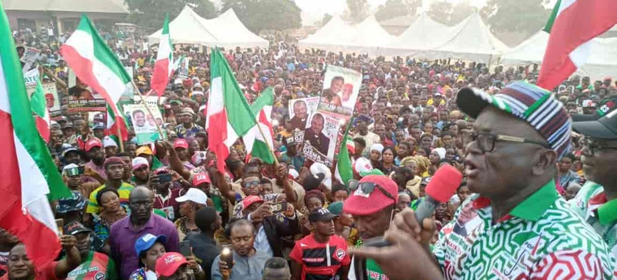 Ortom leads PDP to round-off statewide campaigns in Ohimini, Apa, Agatu LGAs