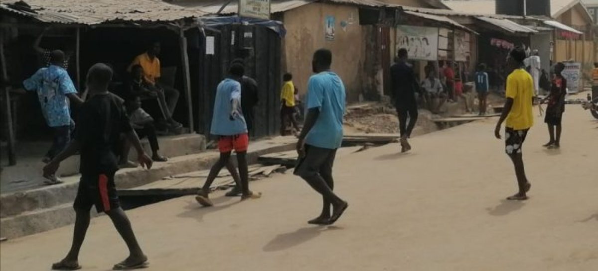 Streets of Kubwa in Abuja turned into football fields as voting continues