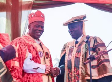 Oborevwori congratulates Okpe monarch on installation as Chancellor, Army ‘varsity