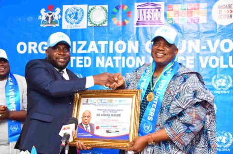 UN Inducts Permanent Secretary, FCTA, into Volunteer Hall of Fame
