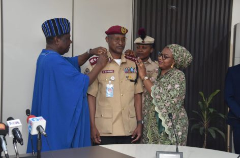 (Photos) Check out Shehu Muhammed decoration as the new FRSC Corps Mashal