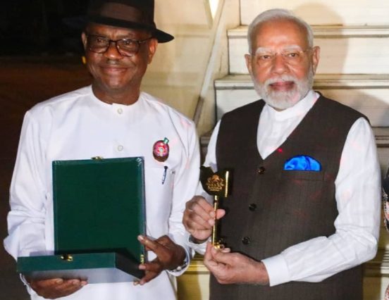 Wike receives Indian Prime Minister, presents him with key to Abuja city, (PIX)