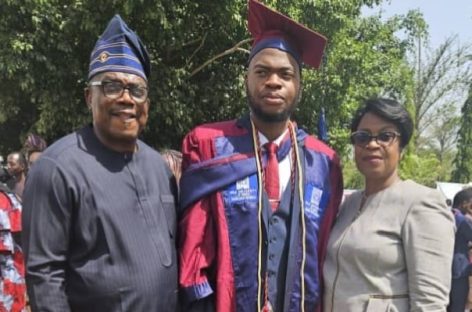 Son of Former FCTA, Sports Permanent Secretary, Adesola graduates with first class honour