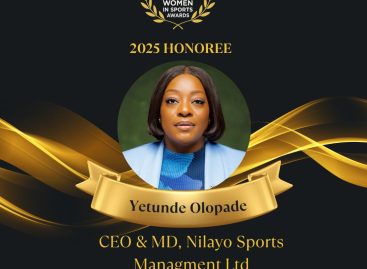 CEO Nilayo Sports Yetunde Olopade gets international recognition as one of Africa’s influential Sports Women