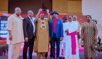 Oborevwori Dedicates LEADERSHIP Governor of the Year Award to Deltans, Hails MORE Agenda Recognition
